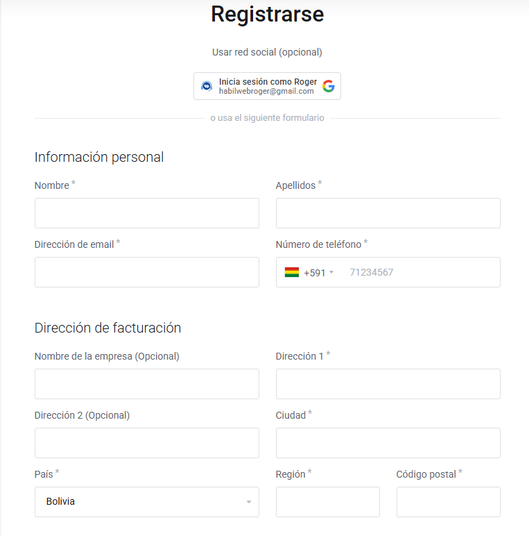 Formulario de registro